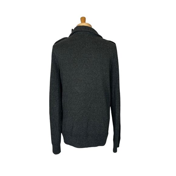 H&M Ribbed Double Breasted Long Sleeve Tunic Length Heather Green Size Small - Picture 5 of 10